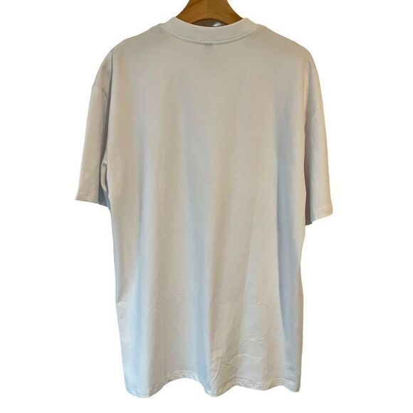 Modiv Shirt Short Sleeve Performance Tee Mens Medium White Block Logo Activewear - Picture 11 of 11